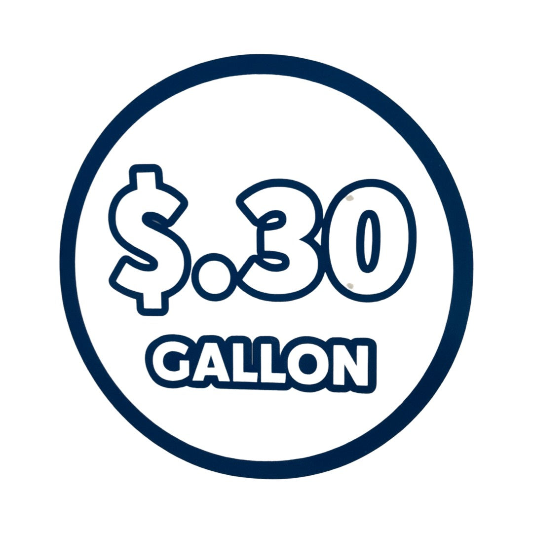 30 Cents Per Gallon Price Graphic