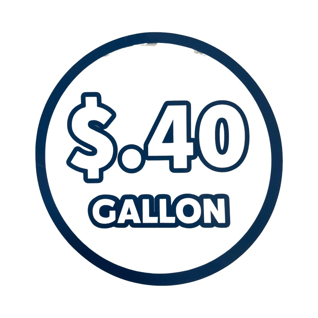 40 Cents-Per-Gallon Price Graphic