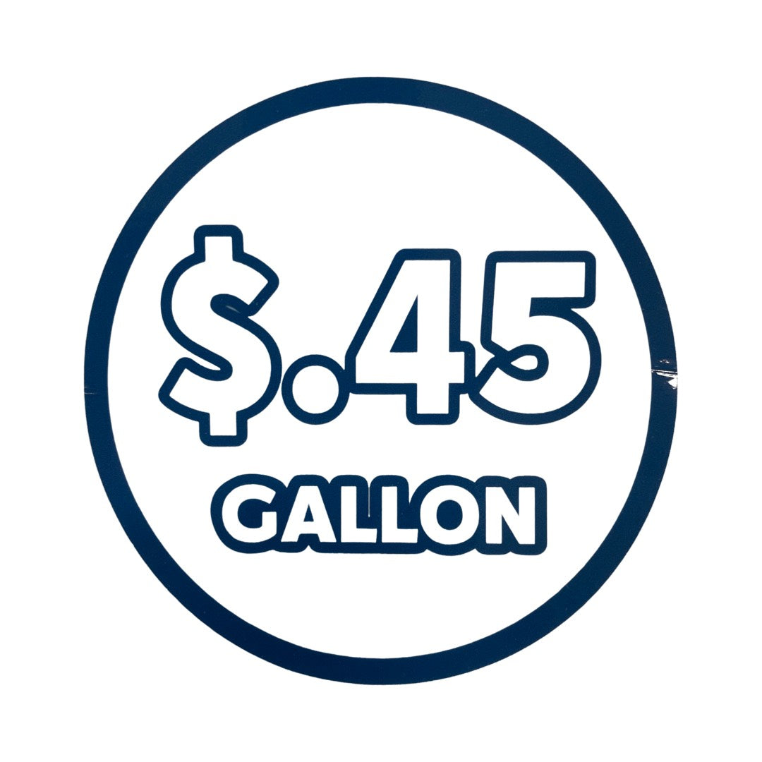 45 Cents-Per-Gallon Price Graphic