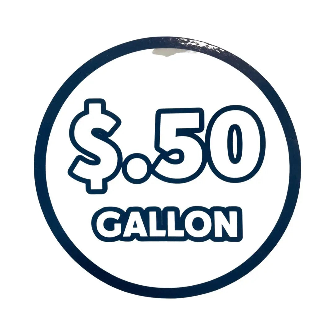 50 Cents-Per-Gallon Price Graphic goh2o