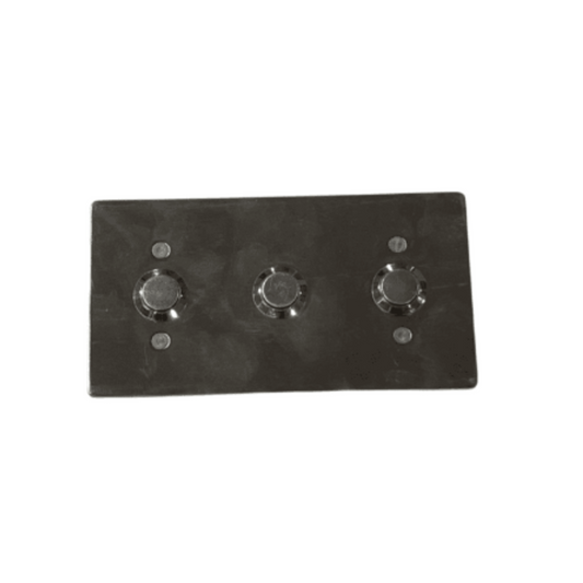 Stainless Steel 3 Button Conversion Plate