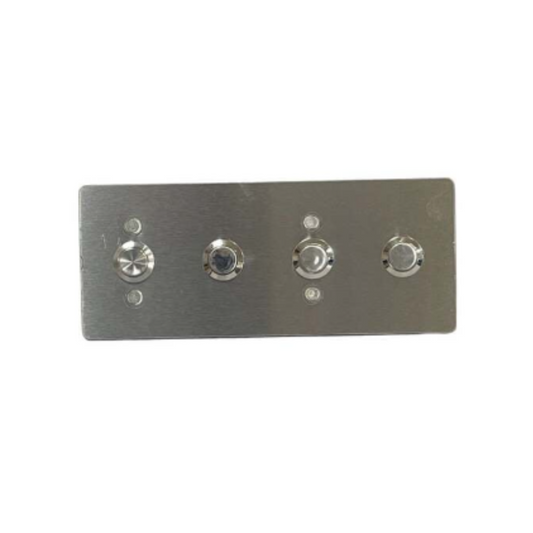 Stainless Steel Button Conversion Plate - 4 Buttons