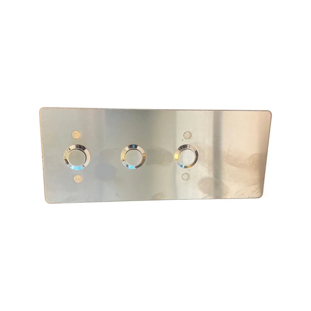 Stainless Steel Button Conversion Plate - 3 Buttons & covering the rin ...