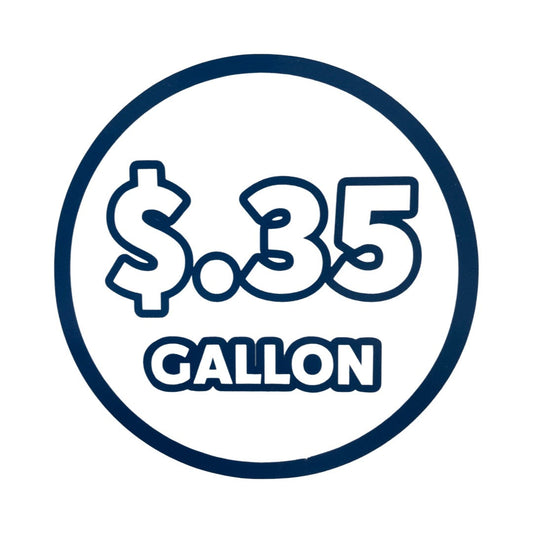 35 Cents Per Gallon Price Graphic
