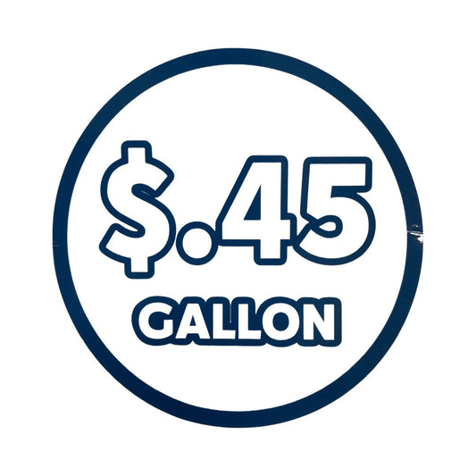 45 Cents Per Gallon Price Graphic