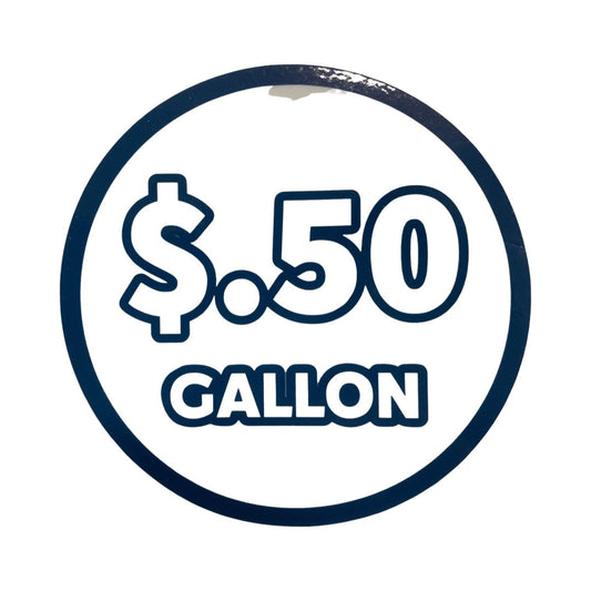 50 Cents Per Gallon Price Graphic