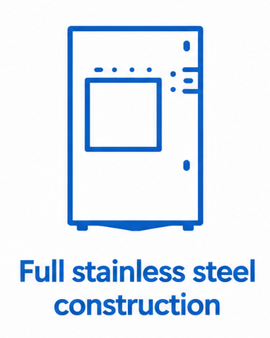 Fully Stainless Steel icon in goh2o blue