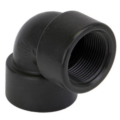 Polypropylene, 90 Degree Elbow, FPT, 1/2 in
